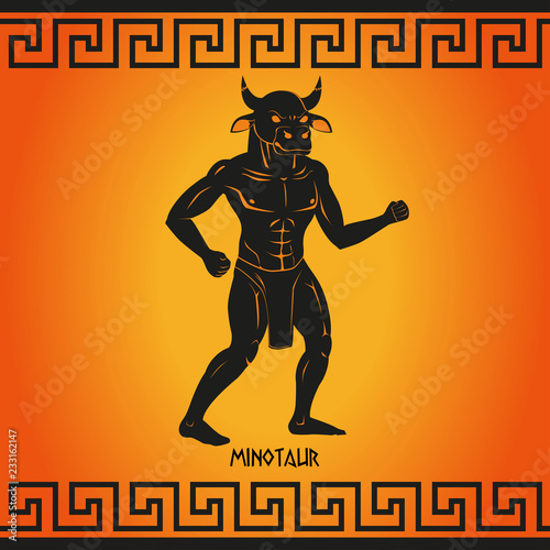 Minotaur. Mythological creature. Myths of ancient Greece