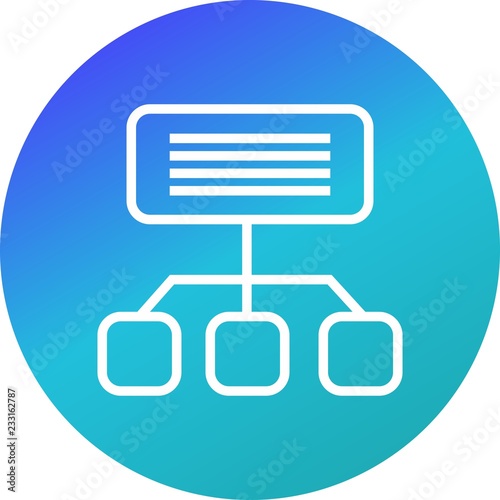  Sitemap Web Line Circle Gradient Icon