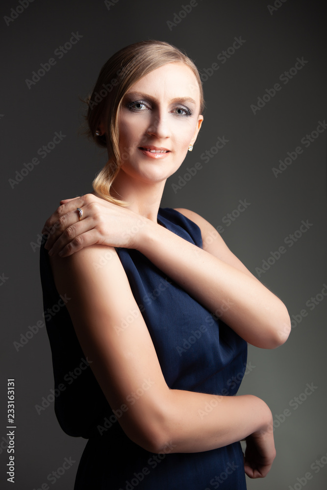 Woman portrait with perfect hair and make-up blonde Woman portrait with perfect hair and make-up blonde