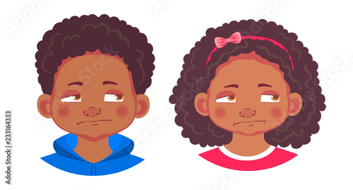 portrait of african boy and girl