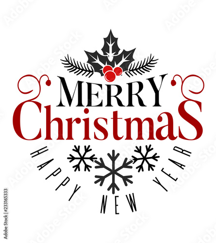 Have very Merry Christmas and Happy New Year we wish you lettering logo