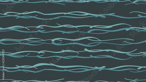 Easy pattern from smooth wavy color lines The idea of a beautiful design of packaging, tiles, textiles, wallpapers, covers, cards, corporate identity Light calligraphic waves
