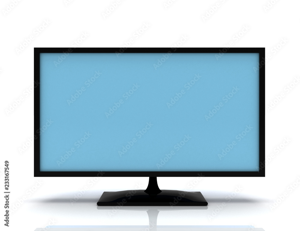 Modern Computer monitor Isolated . 3d rendered illustration Modern Computer monitor Isolated . 3d rendered illustration