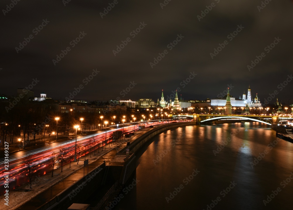 Obraz premium Moscow at night