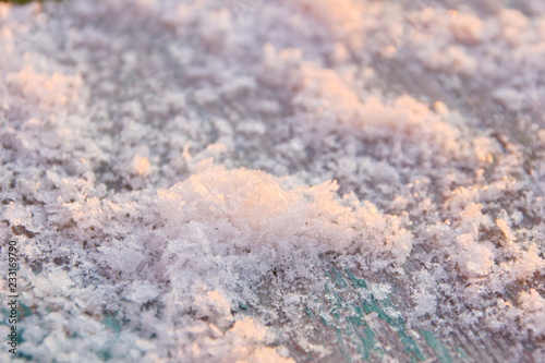 surface of the white fresh snow winter background for design © Konstantin