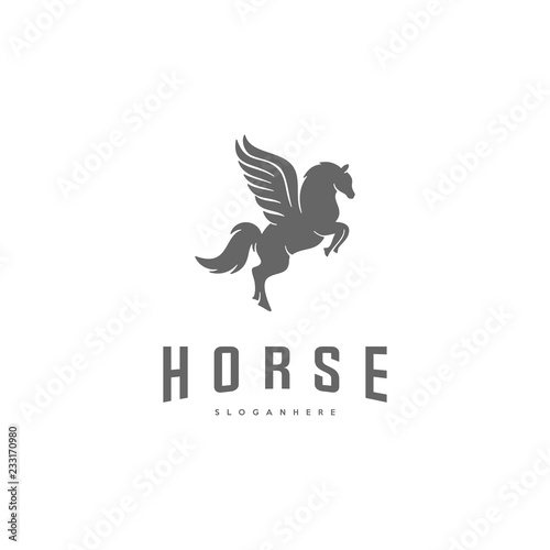 Pegasus Vector Logo Template. Horse logo template