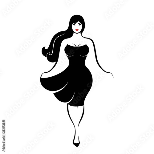 a young woman in sexy little black dress