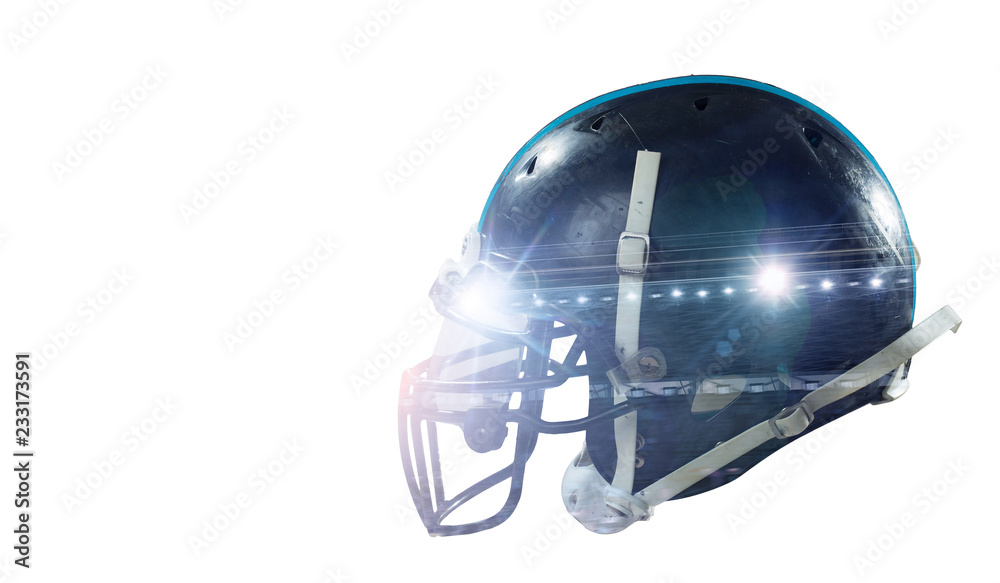 Fototapeta premium Rugby helmet on white