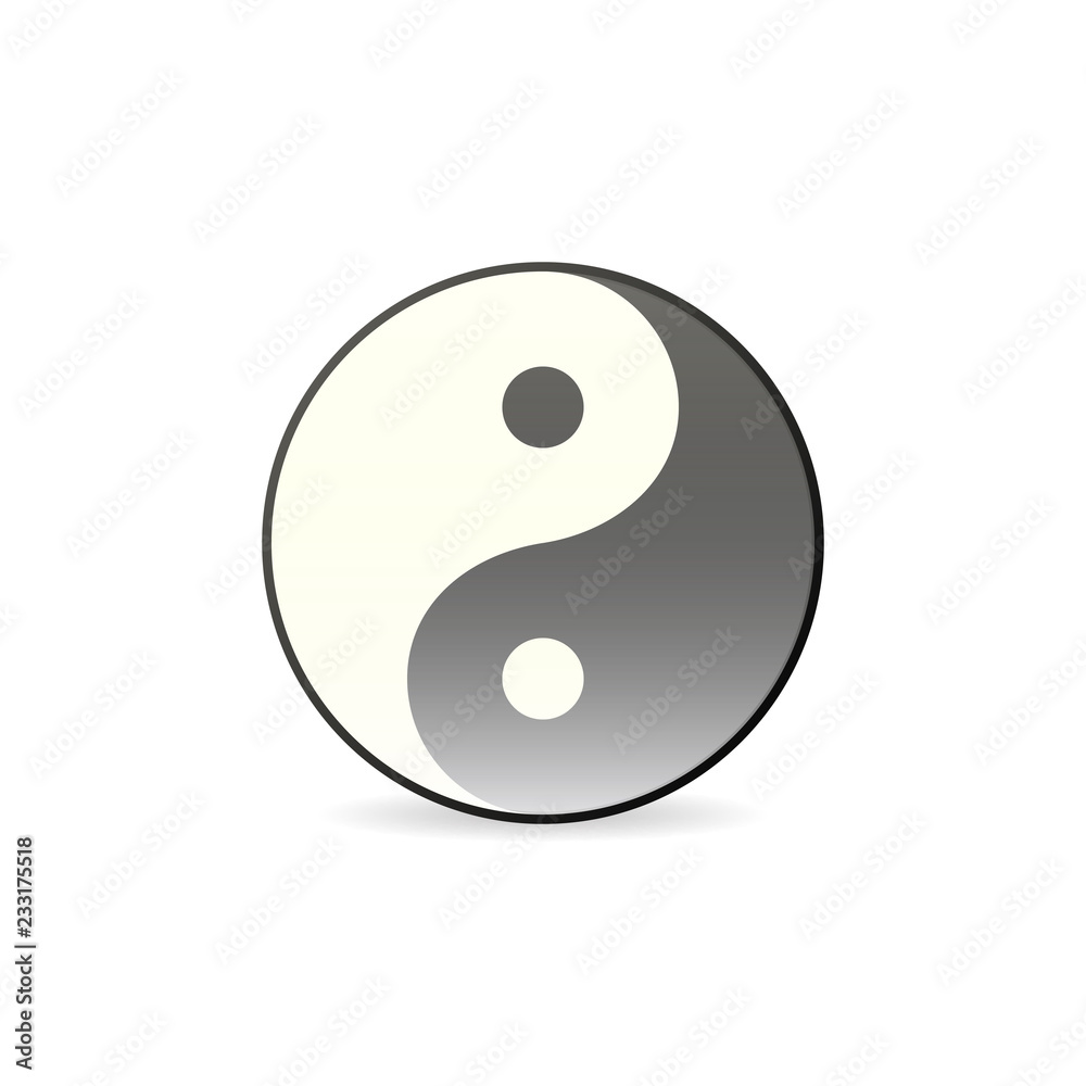 Yin and yang symbol. Clipart image isolated on white background Yin and yang symbol. Clipart image isolated on white background