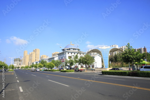 Unfinished buildings in a park, China