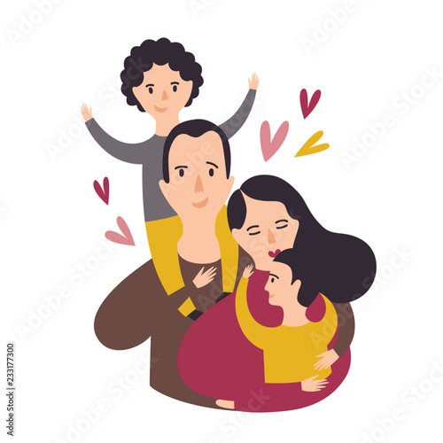 Portrait of happy loving family