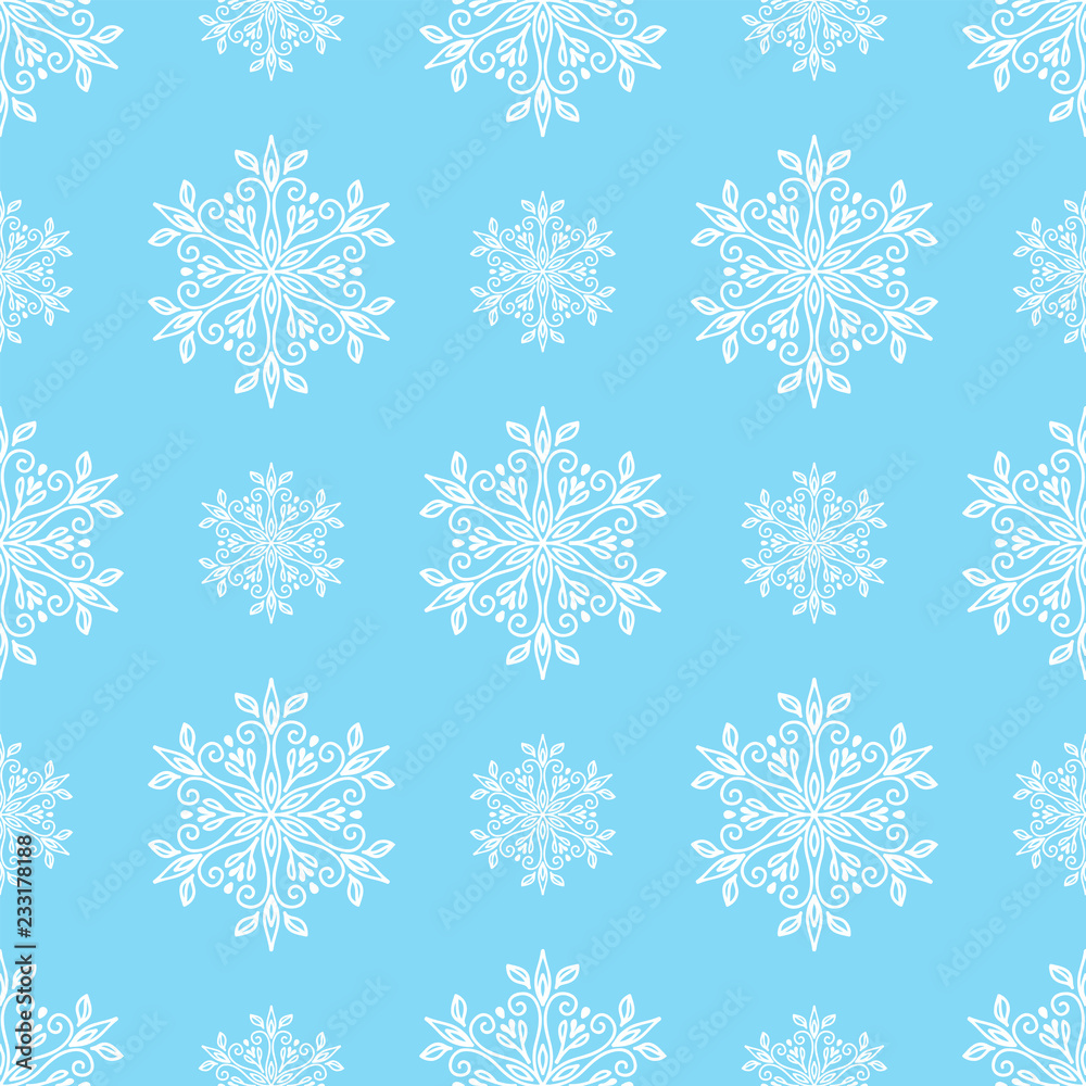 Snow doodle seamless pattern Snow doodle seamless pattern