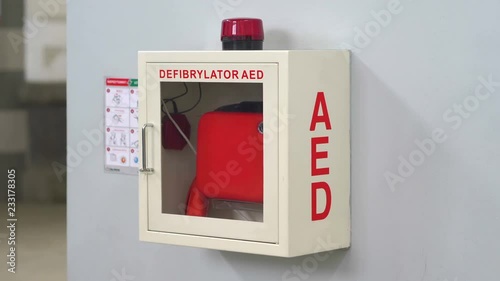 Defibrillator in 4k slow motion 60fps