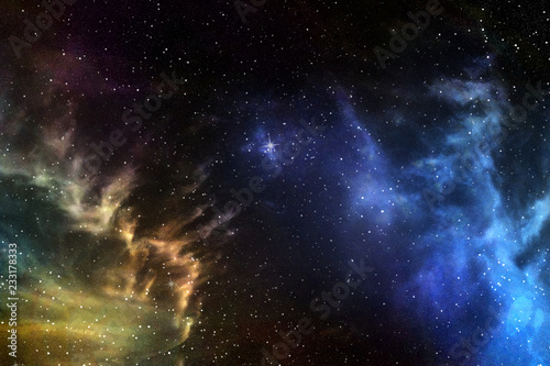 Fotografie Night sky with stars and nebula