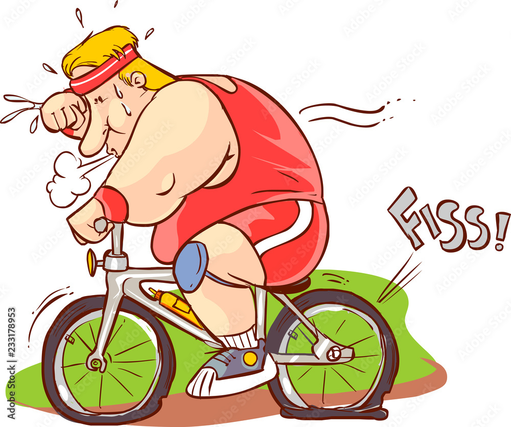 Fat guy cycling sale