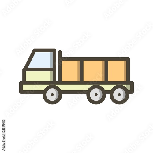  Dumper Transport Filled Outline Icon