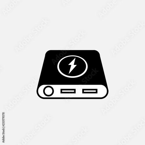 Power bank icon. Power bank symbol. Flat design. Stock - Vector illustration.
