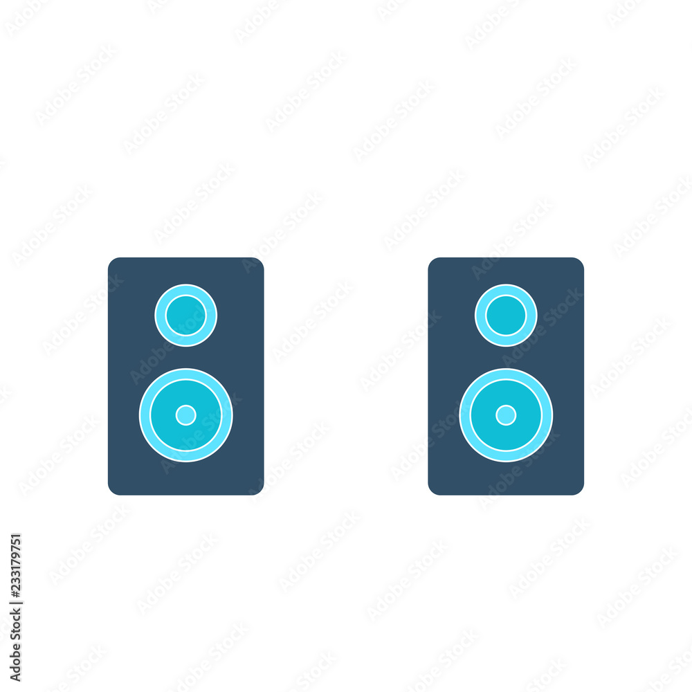 Audio speakers glyph icon. Clipart image isolated on white background Audio speakers glyph icon. Clipart image isolated on white background
