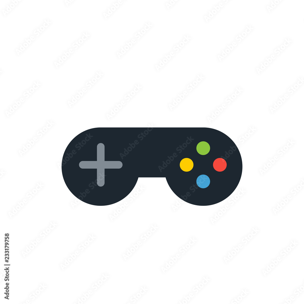Gamepad simple icon. Clipart image isolated on white background Gamepad simple icon. Clipart image isolated on white background