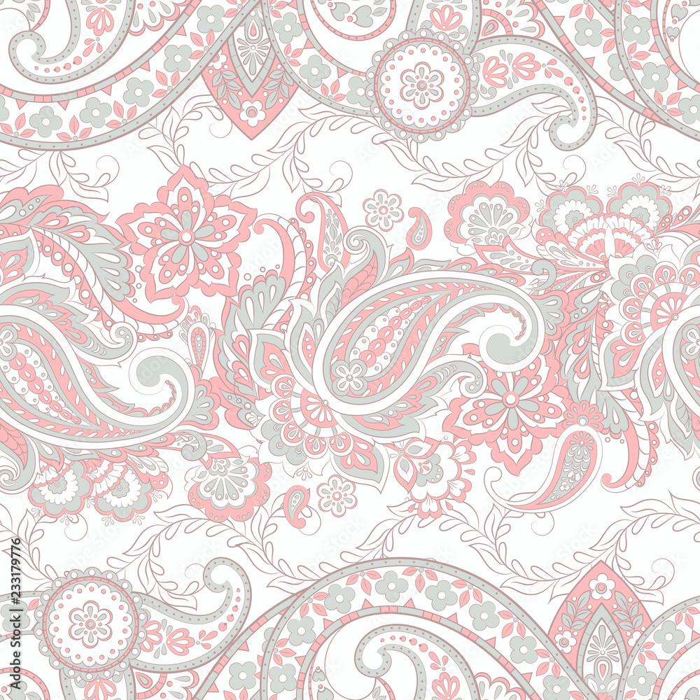 paisley seamless Vector pattern. batik style background