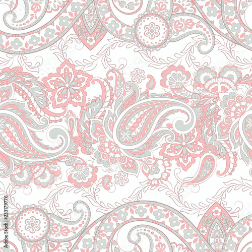 paisley seamless Vector pattern. batik style background