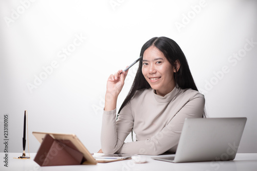 woman hand using smart phon...