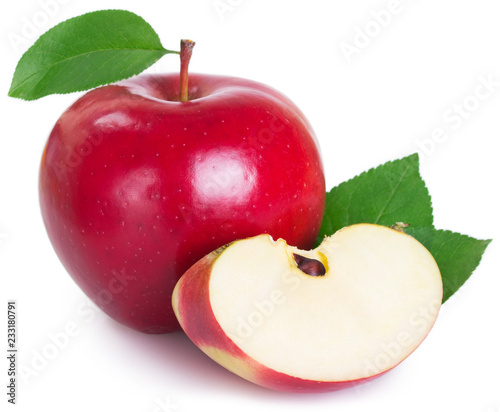 Fresh apple on white background