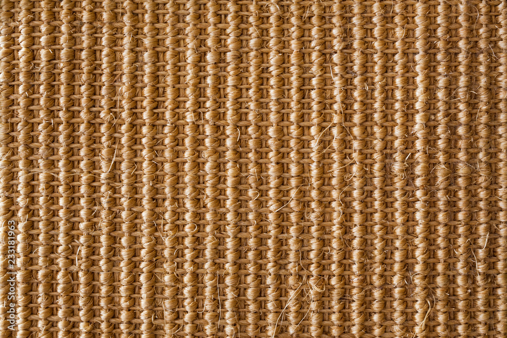Coarse fabric made of sisal. Coarse fabric made of sisal.