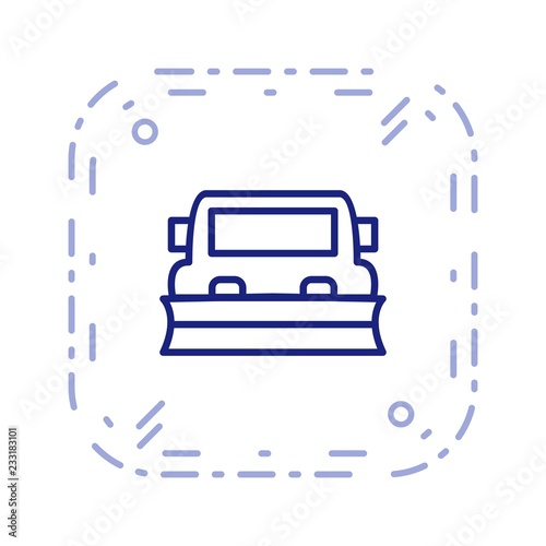 Snowplow Transport Complex Line Icon