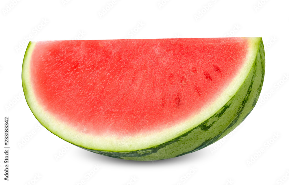Slice watermelon isolated on white clippint path Slice watermelon isolated on white clippint path