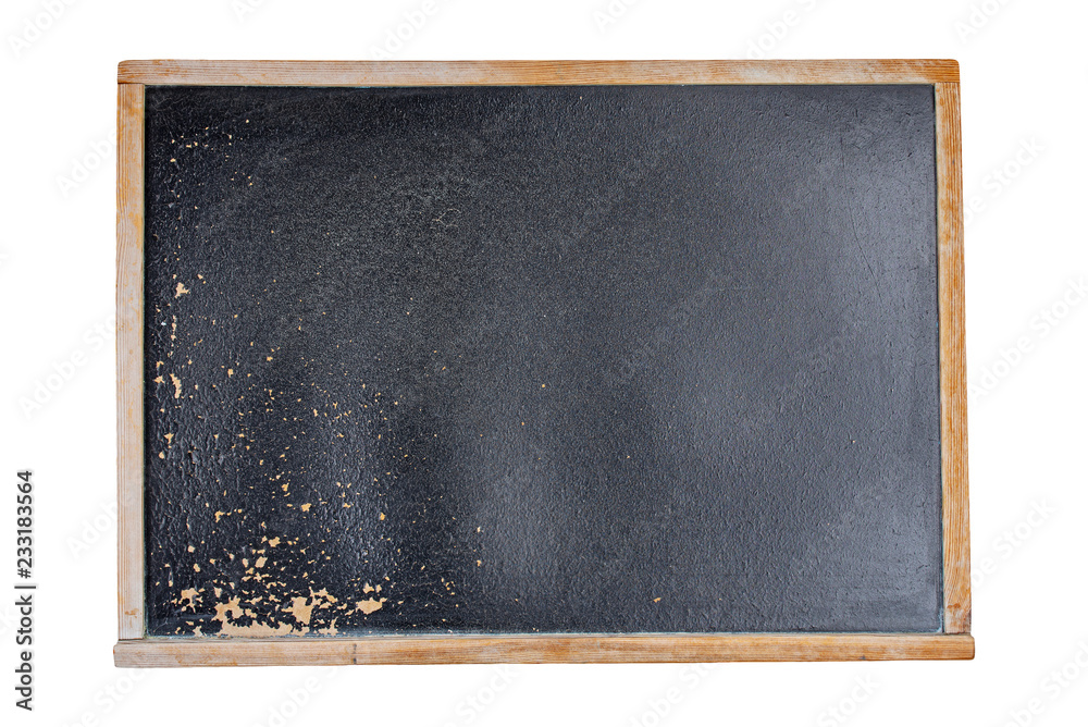 Fototapeta premium Blank vintage chalkboard isolated on white background