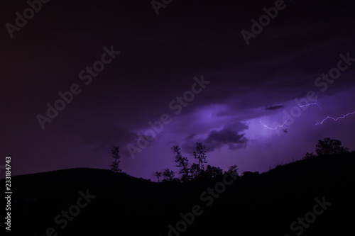 Thunderbolts over the mountains