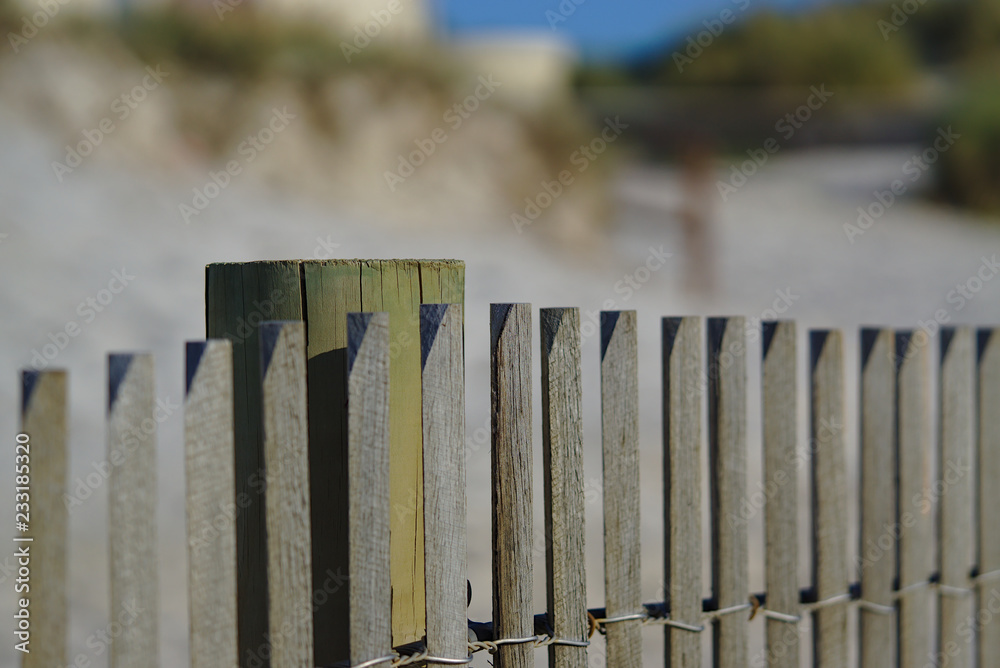 Fototapeta premium Close up view of wooden fence
