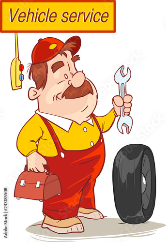 vector illustration of a vehicle service and repairers