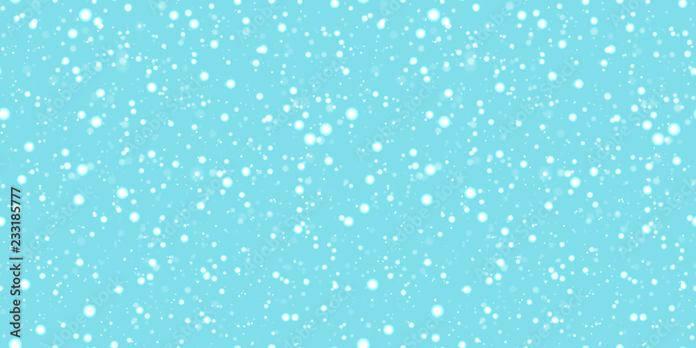 Snow seamless pattern. Cute snowflakes background. Winter