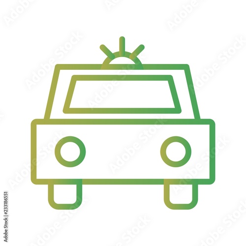 Police Car Transport Line Gradient Icon