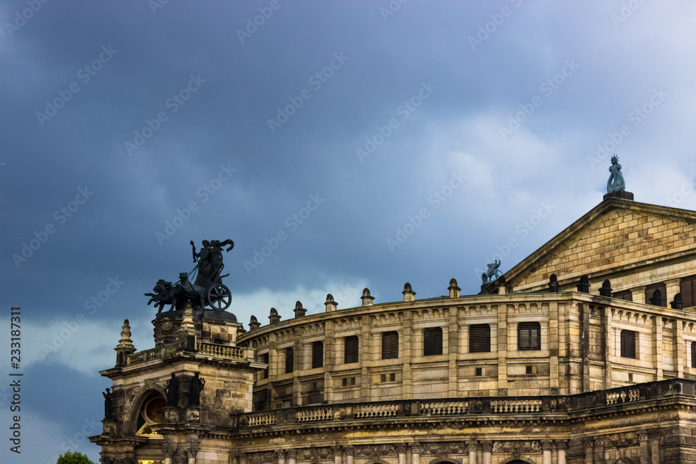 The Semperoper is the opera house of the Sächsische Staatsoper Dresden (Saxon State Opera), Germany