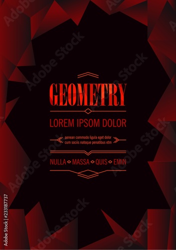 Abstract Geometric Polygonal Advertising Poster