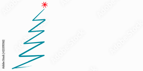 abstract christmas tree, sign, symbol, design element, isolated vector illustration