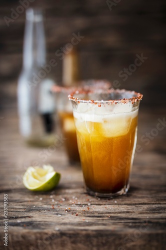 Michelada (beer mix drink, Mexico) photo