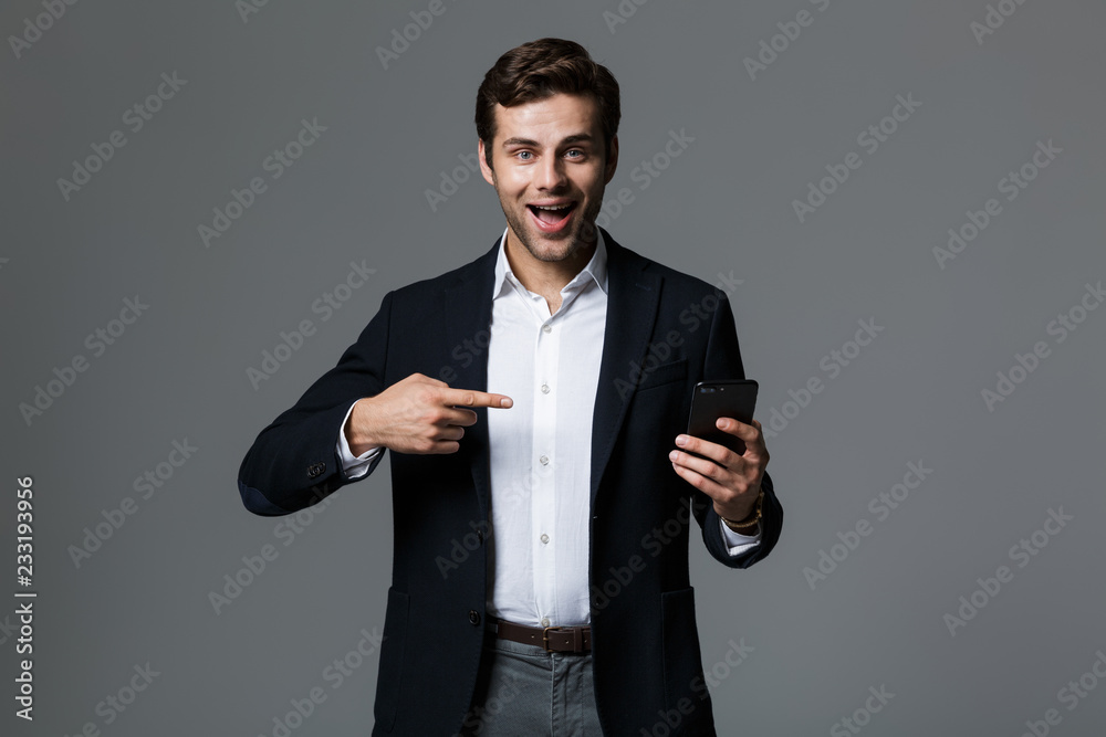 Portrait of a cheerful young businessman Portrait of a cheerful young businessman
