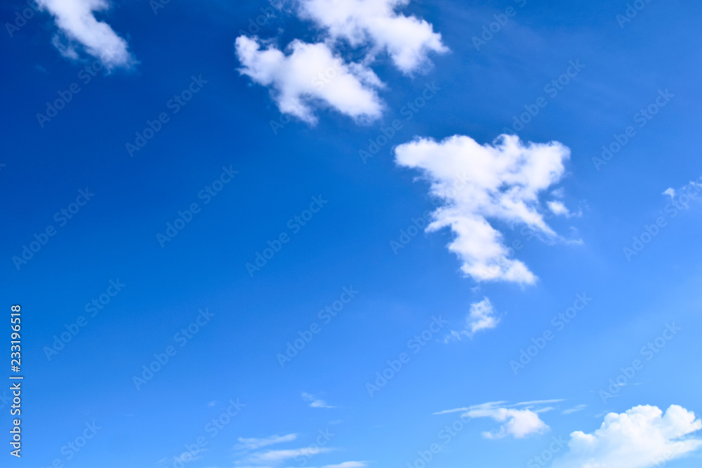 The sky is blue, the clouds are floating in a beautiful view The sky is blue, the clouds are floating in a beautiful view