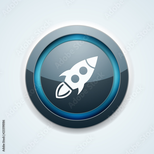 Rocket button illustration