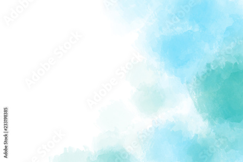 Light blue watercolor background. Digital painting. 