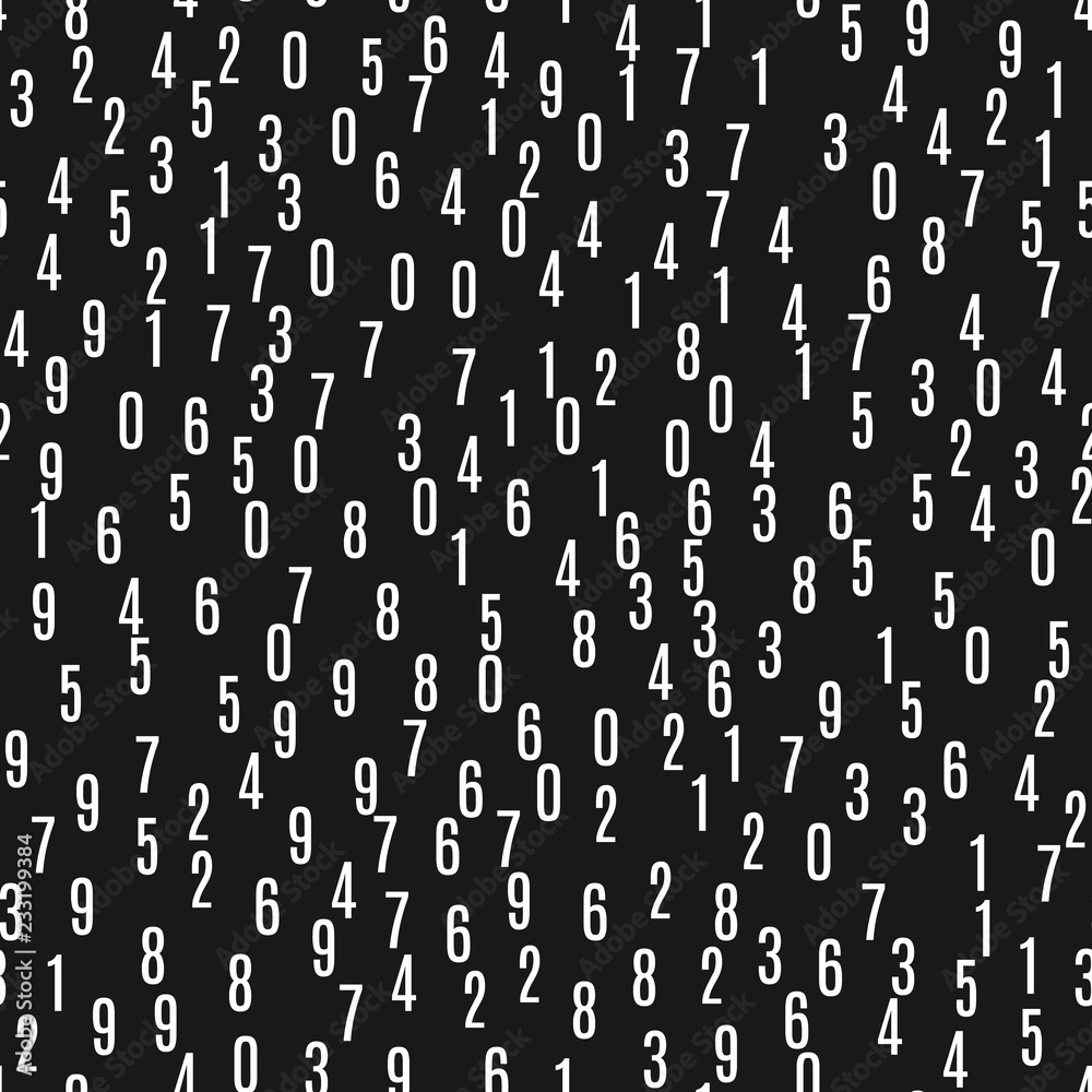 Seamless Pattern with the Numbers Seamless Pattern with the Numbers