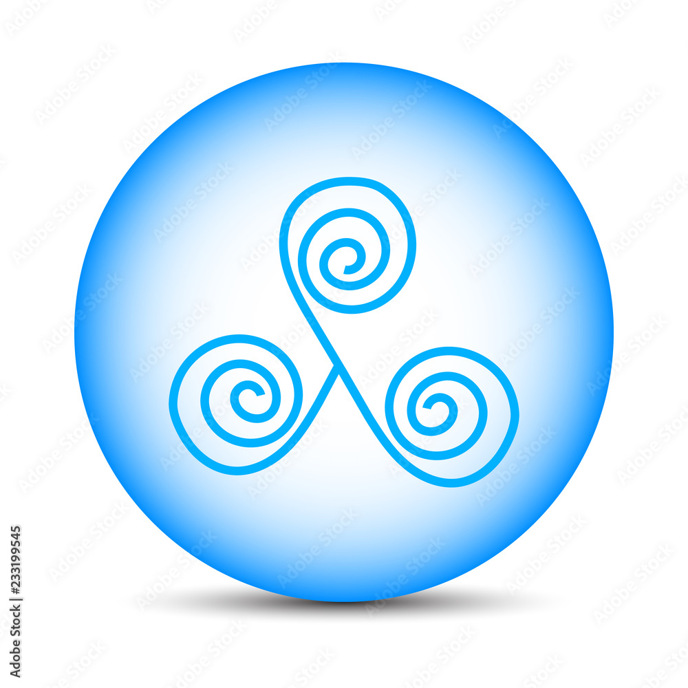 Magic Sphere with Air isolated on white background. Weather Element. Vector Illustration for Your Design, Game, Card.