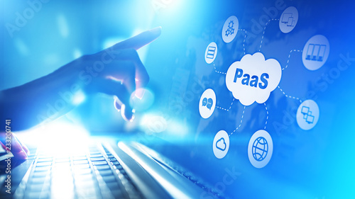 PaaS - Platform as a service, Internet technology and development concept. photo