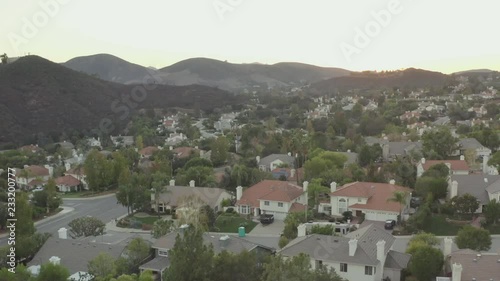 Southern California neighbourhood aerial