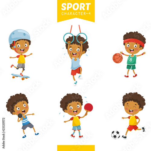 Vector Illustration Of Sport Character