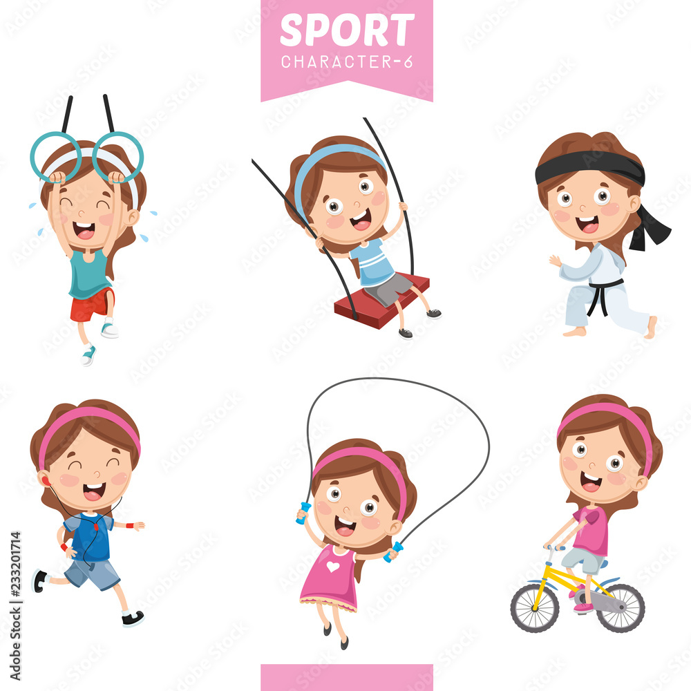 Vector Illustration Of Sport Character Vector Illustration Of Sport Character